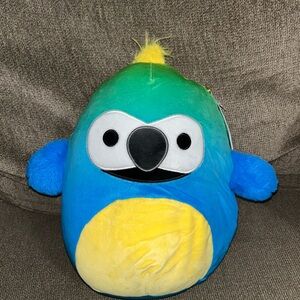 Squishmallows Blue and Yellow Parrot Stuffed Animal